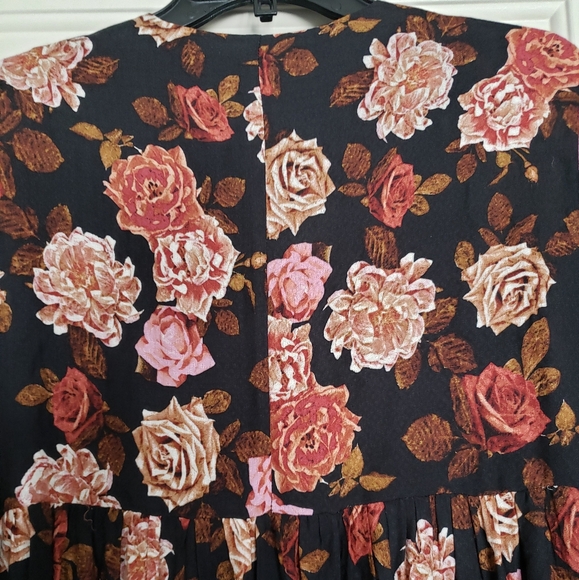 Free people rows of roses maxi dress in black combo size XS - Picture 13 of 16